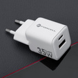 Forcell F-Energy Mini GaN III VT-35C 35W, kompaktowa ładowarka z podwójnym portem - biała