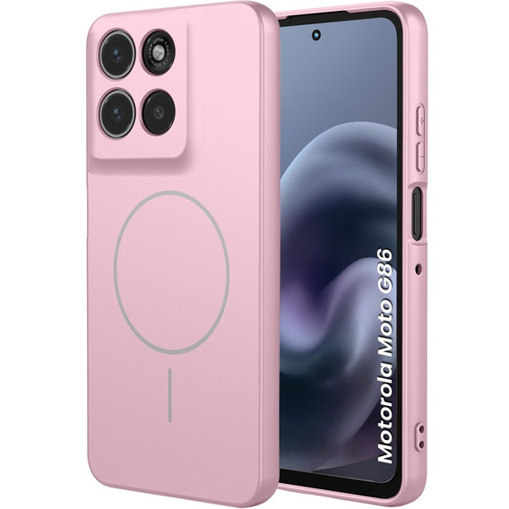 Etui do Motorola Moto G86 5G, Silicone Lite, do MagSafe, różowe