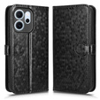 Etui z klapką do Oppo Reno 14 F / 14 FS, Wallet Rhombus, czarne