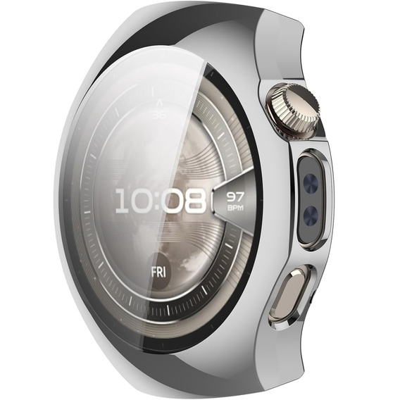 2w1 Etui z Osłoną na ekran do Huawei Watch 5 42mm, Srebrne