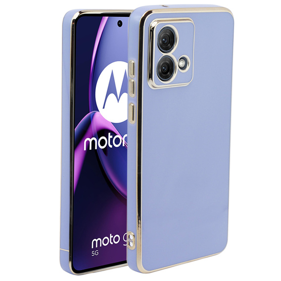 Etui do Motorola Moto G84 5G, Glamour CamShield, niebieskie