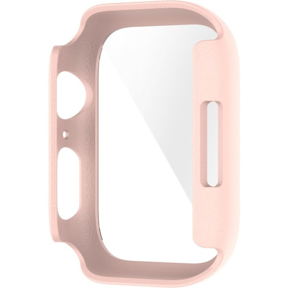 2w1 Etui + Szkło Hartowane do Apple Watch 7/8/9 41MM, Różowe