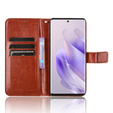 Etui z klapką do Infinix Zero 30 5G, Crazy Horse Wallet, brązowe