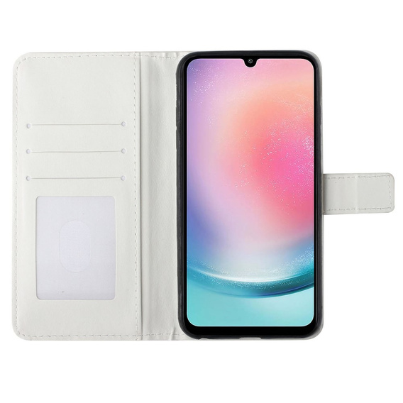 Etui z klapką do Samsung Galaxy A05s, Wallet, Butterflies niebieskie