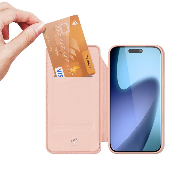 Etui z klapką Dux Ducis do iPhone 17, Skin Pro, różowe