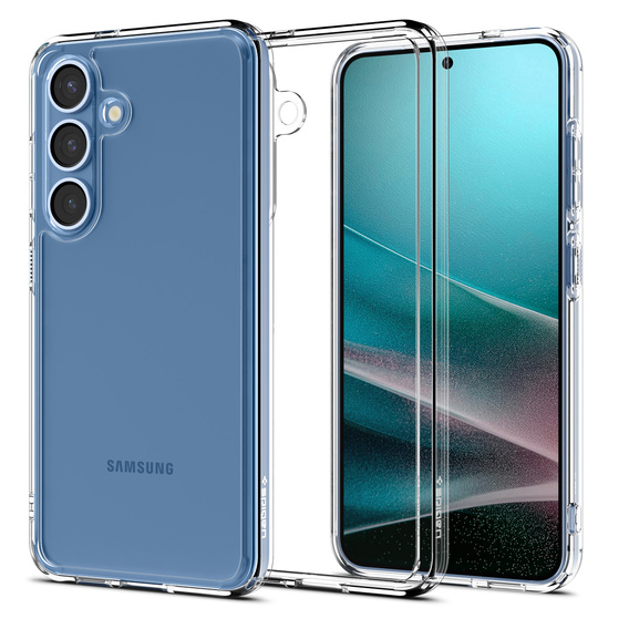 Etui Spigen do Samsung Galaxy S25+ Plus, Ultra Hybrid, przezroczyste + Szkło hartowane