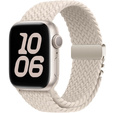 Pleciony Pasek Nylonowy z Klamrą do Apple Watch 1/2/3/4/5/6/7/8/9/10/11/SE 38/40/41/42mm – Beżowy