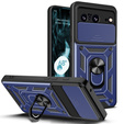 Etui pancerne do Google Pixel 8, CamShield Slide, niebieskie