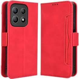 Etui z klapką do Motorola Moto G56 5G, Card Slot, czerwone