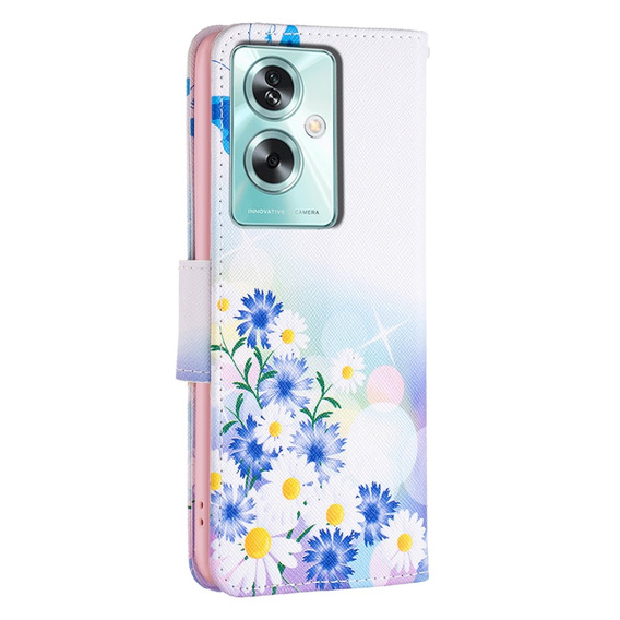 Etui z klapką do Oppo A79 5G, Wallet, Butterfly & Flowers białe