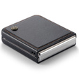 Etui do Samsung Galaxy Z Flip7 FE / Z Flip6, CASEME Litchi Leather, czarne
