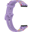 Pasek Silikonowy do Huawei Band 7, Fioletowy / Wielokolorowy