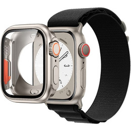 Zestaw Pasek Nylonowy + Etui 2w1 do Apple Watch 4/5/6/SE 44mm, Czarny