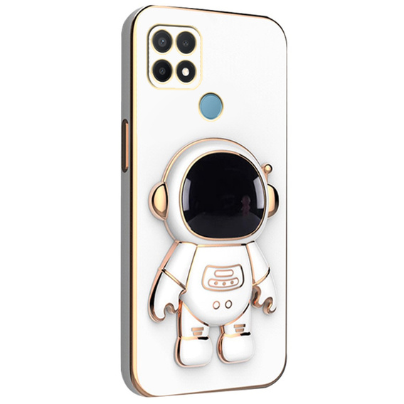 Etui do Oppo A15/A15S, Astronaut, białe