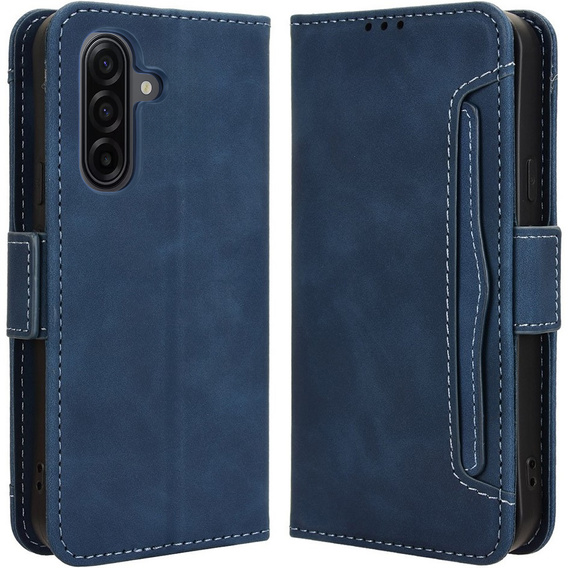 Etui z klapką do Samsung Galaxy A17 5G, Card Slot, granatowe