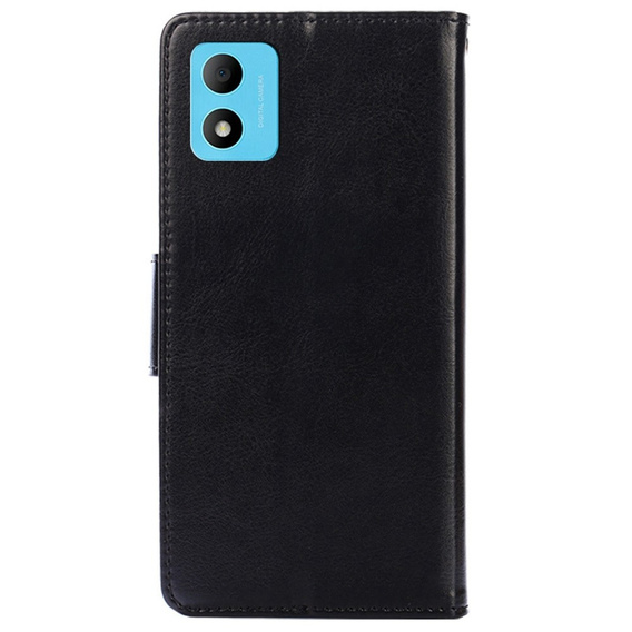 Etui z klapką do TCL 305i, PU Leather Wallet Case, czarne