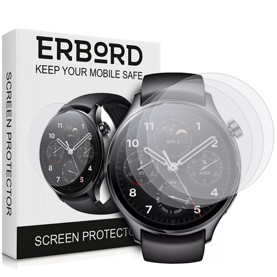 3x Folia Hydrożelowa ERBORD do Xiaomi Watch S1 Pro