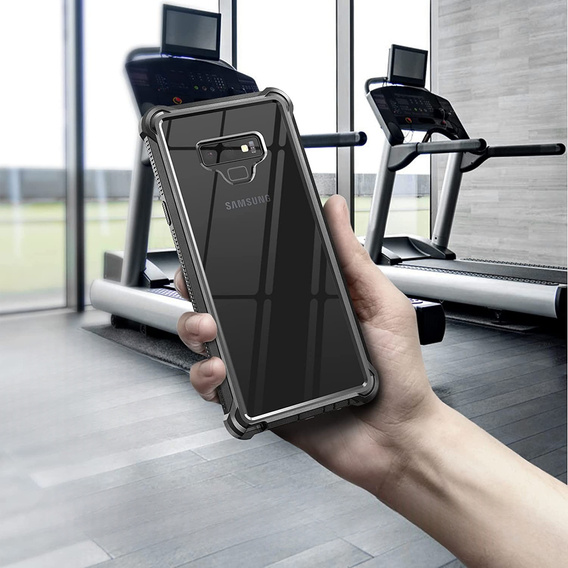 Etui pancerne do Samsung Galaxy Note 9, Dexnor Visor, przezroczyste czarne