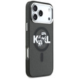 Etui Karl Lagerfeld do iPhone 17 Pro Max, IML Glitter Karl & Choupette Sketch Logo MagSafe, przezroczyste