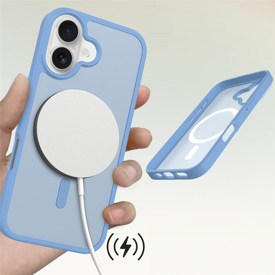 Etui do iPhone 17, Matt Case, do MagSafe, matowe niebieskie