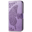 Etui z klapką do Motorola Edge 40 Neo, Butterfly, fioletowe