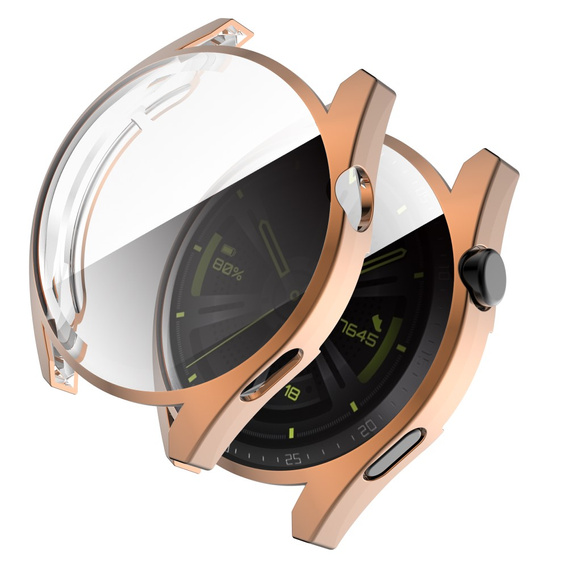 2w1 Etui z osłoną na ekran do Huawei Watch GT 3 42mm, Różowe złoto