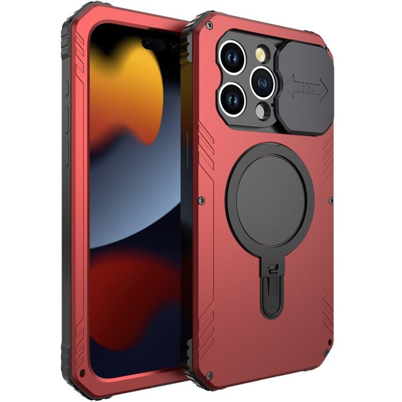 Etui do iPhone 15 Pro Max, DefenderMag, czerwone