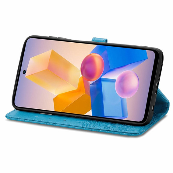 Etui z klapką do Infinix Hot 40i, Mandala, niebieskie