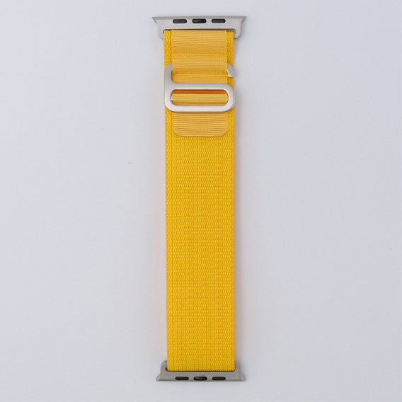 Pasek Nylonowy do Apple Watch 1/2/3/4/5/6/7/8/9/10/11/SE Ultra 1/2/3 42/44/45/46/49mm, Żółty