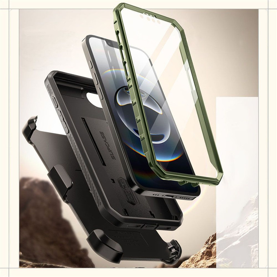 Etui Supcase do iPhone 16E, Unicorn Beetle Pro, Zielone