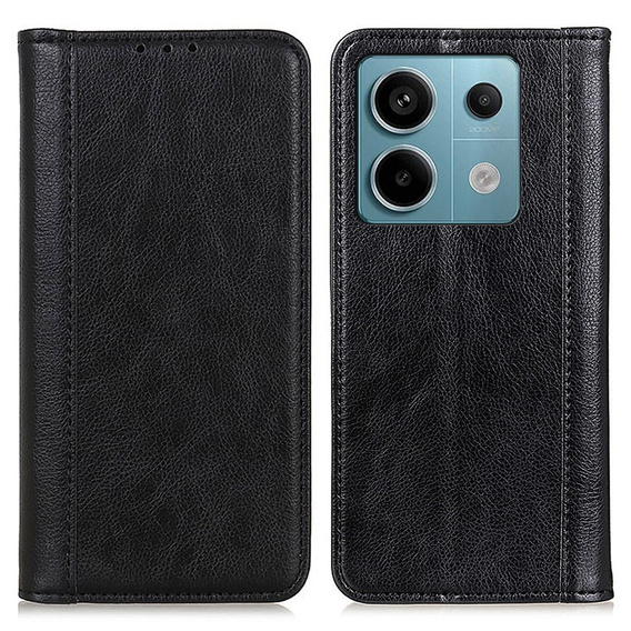 Etui do Xiaomi Redmi Note 13 Pro 5G, Wallet Litchi Leather, czarne
