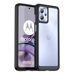 Etui do Motorola Moto G13 / G23, Fusion Hybrid, przezroczyste / czarne