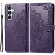Etui z klapką do Samsung Galaxy M15 5G, Mandala, fioletowe