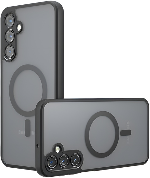 Etui do Samsung Galaxy A35 4G/5G, do MagSafe, ERBORD Matt Case, czarny + Szkło na ekran