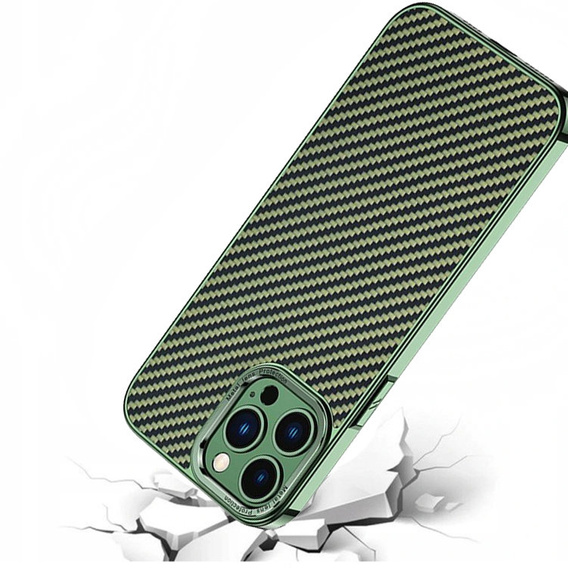 Etui Slim Carbon do iPhone 14 Pro Max, Green