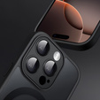 Zestaw Etui do iPhone 16 Pro Max, do MagSafe, ERBORD Matt Case, czarny + 3x Szkło na ekran