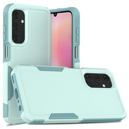 Etui pancerne do Samsung Galaxy A25 5G, Dual-Layer, miętowe + Szkło 9H