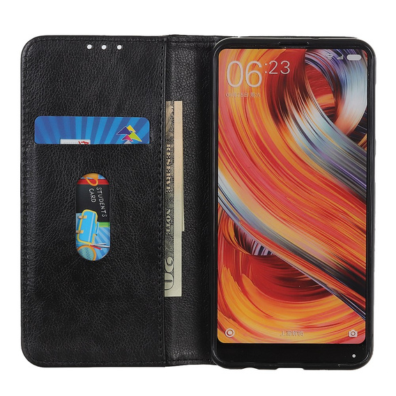 Etui do Samsung Galaxy A36 5G, Wallet Litchi Leather, czarne