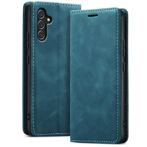 Etui do Samsung Galaxy A54, ERBORD Vintage portfel z klapką, niebieskie