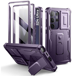 Etui pancerne do Samsung Galaxy S24 Ultra, Dexnor Full Body (Two Frames), fioletowe