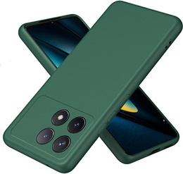 Etui do Xiaomi Poco F6 Pro, Silicone Lite, ciemnozielone