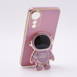 Etui do Oppo A78 4G, Astronaut, fioletowe
