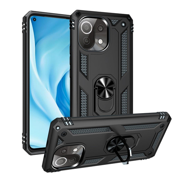 Etui pancerne do Xiaomi Mi 11 Lite / Mi 11 Lite 5G / 11 Lite 5G NE, Nox Case Ring, czarne