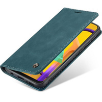 Etui CASEME do Samsung Galaxy M21, Leather Wallet Case, niebieskie