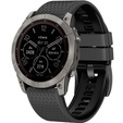 Pasek Silikonowy do Garmin Fenix 5/6/7 Forerunner 965/955/945/935 22mm, Szary / Czarny