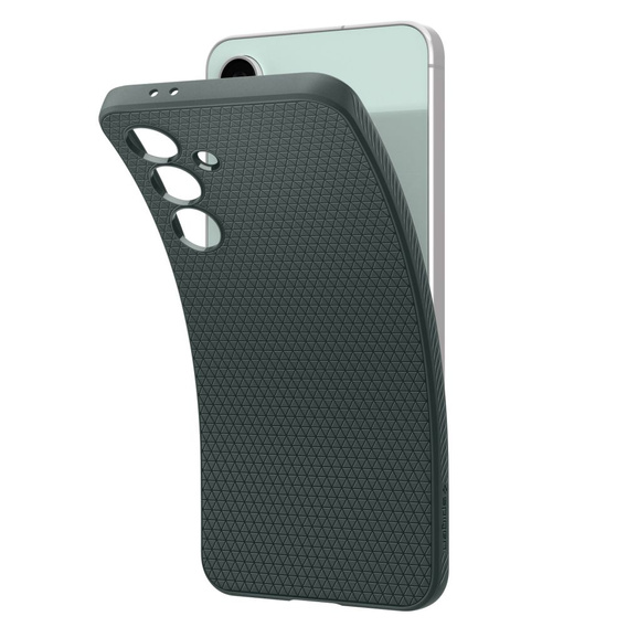 Etui Spigen do Samsung Galaxy S24 FE, Liquid Air, zielone + Szkło Hartowane 9H