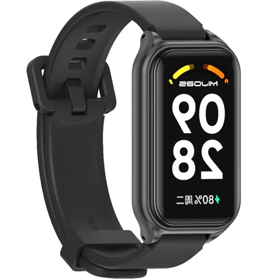 Pasek Silikonowy do Xiaomi Redmi Smart Band 2 / Xiaomi Smart Mi Band 8 Active, Czarny