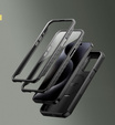 Etui pancerne do iPhone 15 Pro Max, Dexnor CamProtect MagSafe, czarne (Dwie ramki)
