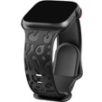 Pasek Silikonowy do Apple Watch 1/2/3/4/5/6/7/8/9/10/11/SE 38/40/41/42mm, Leopard, Czarny