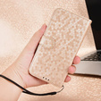 Etui z klapką do T Phone 3 5G, Wallet Rhombus, złote